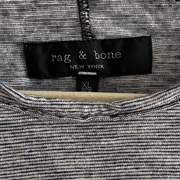 Rag & Bone Long-Sleeve Tee Striped Relaxed Fit - Picture 2 of 7